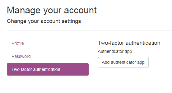 Setting up two factor authentication in Slide Score