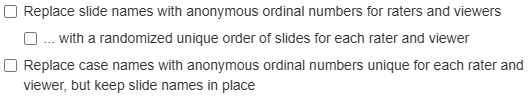 Settings that change how Slide Score shows slide names