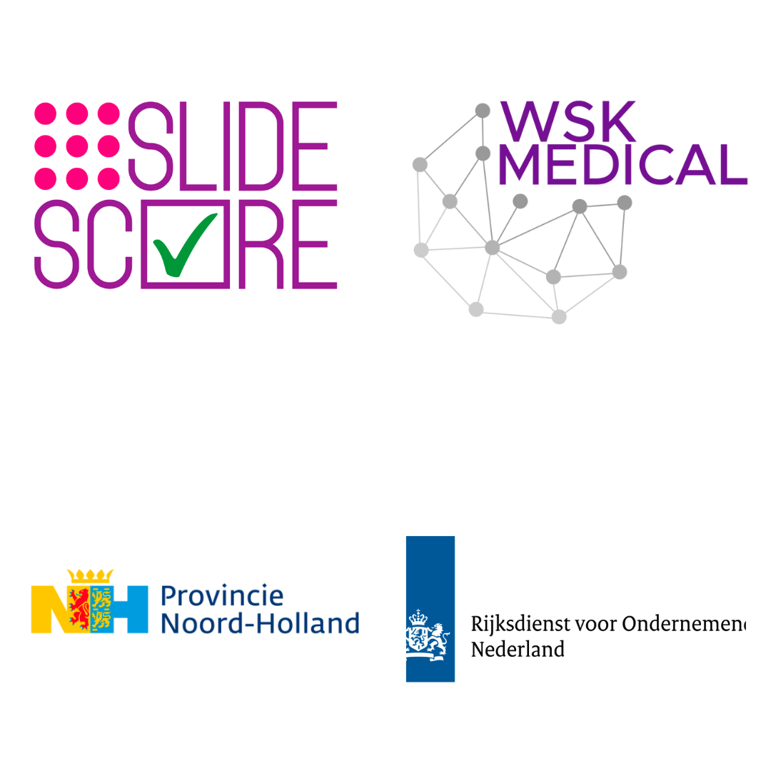 Logos of WSK, Slide Score, Provintie Noord-Holland and RVO