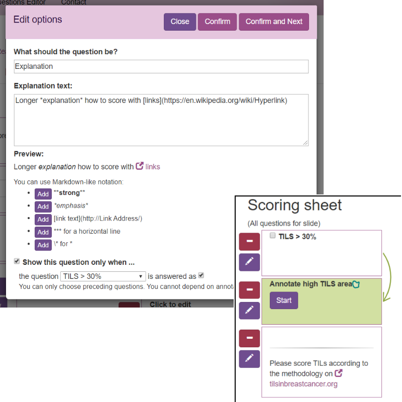 Scoring Sheet Enhancements